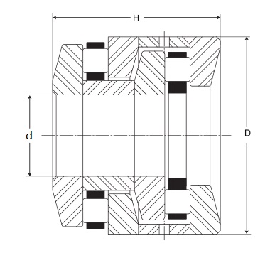 Tandem Thrust Bearings  Dimensional Diagram