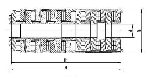 Tandem Thrust Bearings  Dimensional Diagram