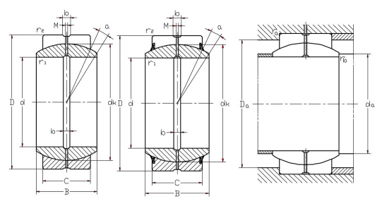 Radial Spherical Plain Bearings GE ES Dimensional Diagram