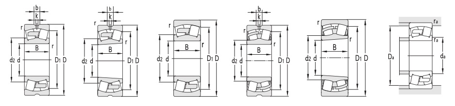 22220 22220-Spherical Roller Bearings 222 Series