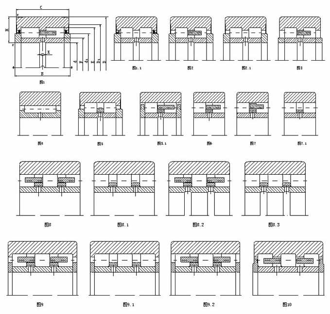 Backing Bearings dimensions diagram