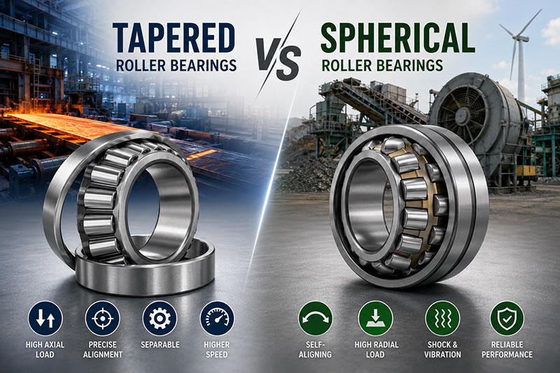 tapered vs spherical roller bearings